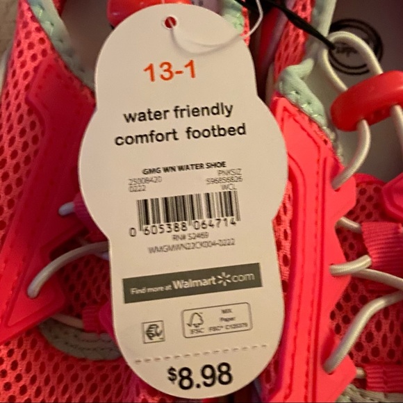 Wonder Nation Bright Pink Water Shoes - Picture 3 of 4